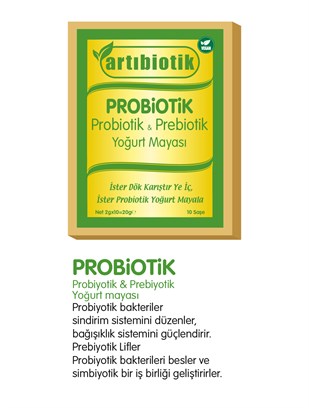 ARTIBİOTİK Probiotik Prebiotik Yoğurt Mayası