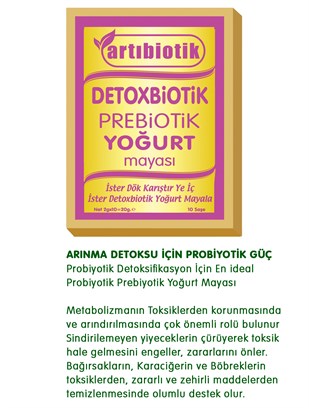 Detoxbiotik Prebiotik Yoğurt Mayası