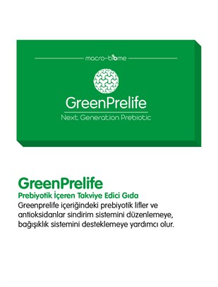 GreenPrelife Prebiyotik İçeren Takviye Edici Gıda 60 Saşe